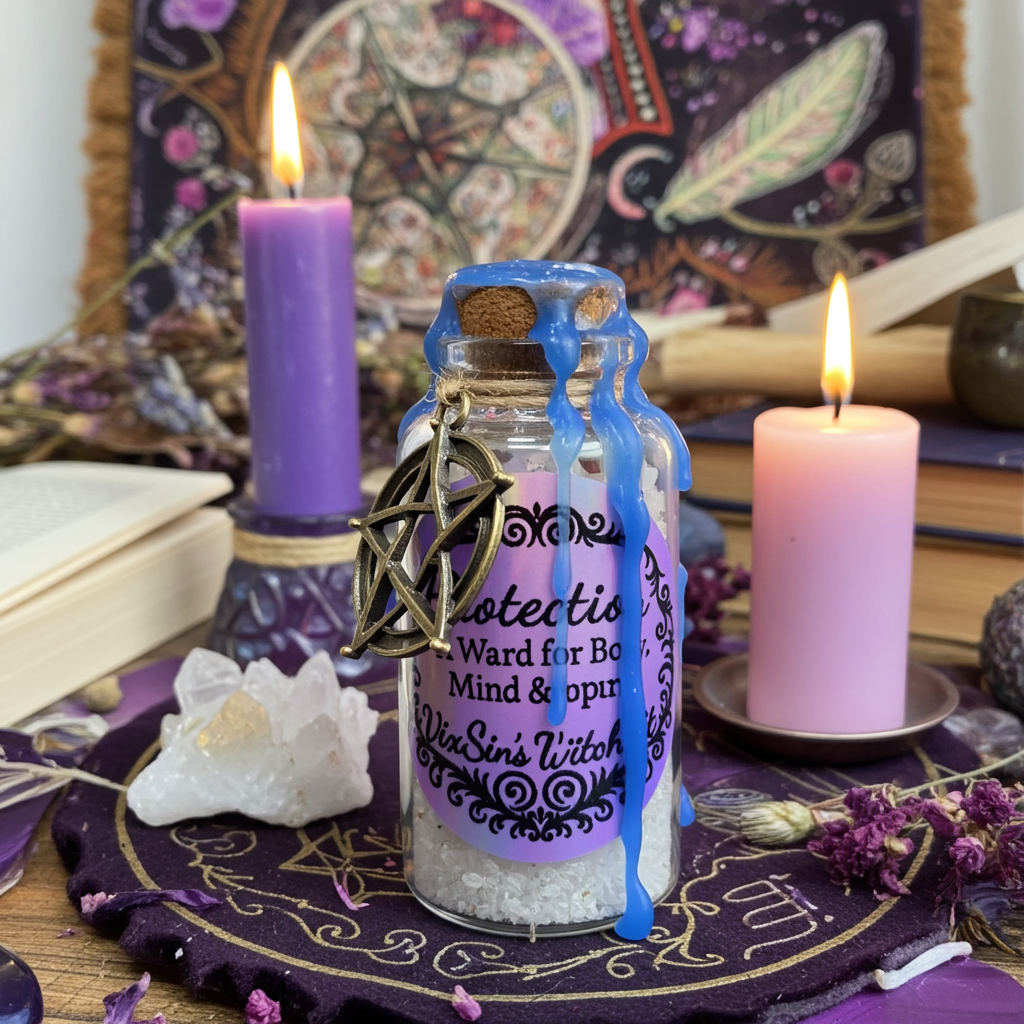 Protection Spell‑Bottle (25ML) - “A Ward for Body, Mind & Spirit”