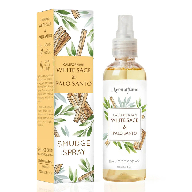 White Sage & Palo Santo Smudge Spray (100ml) - Aromafume