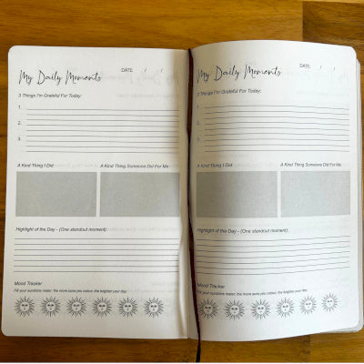 Black & Silver Gratitude Journal- 120 pages - I am Thankful For