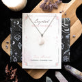 Rose Quartz Crystal - Moon Necklace