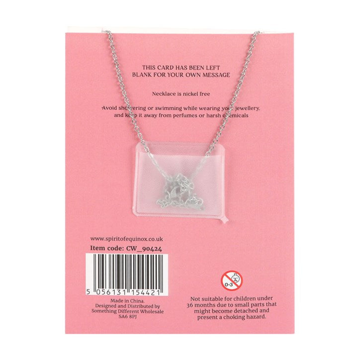 Rose Quartz Crystal - Moon Necklace