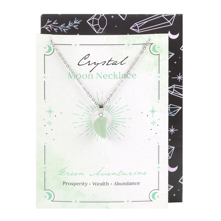 Green Aventurine - Crystal Moon Necklace