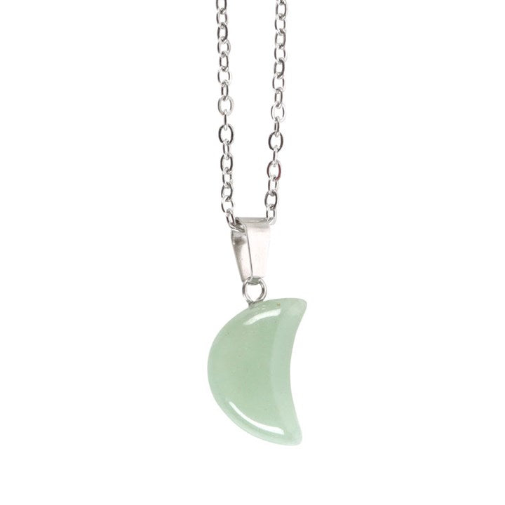 Green Aventurine - Crystal Moon Necklace