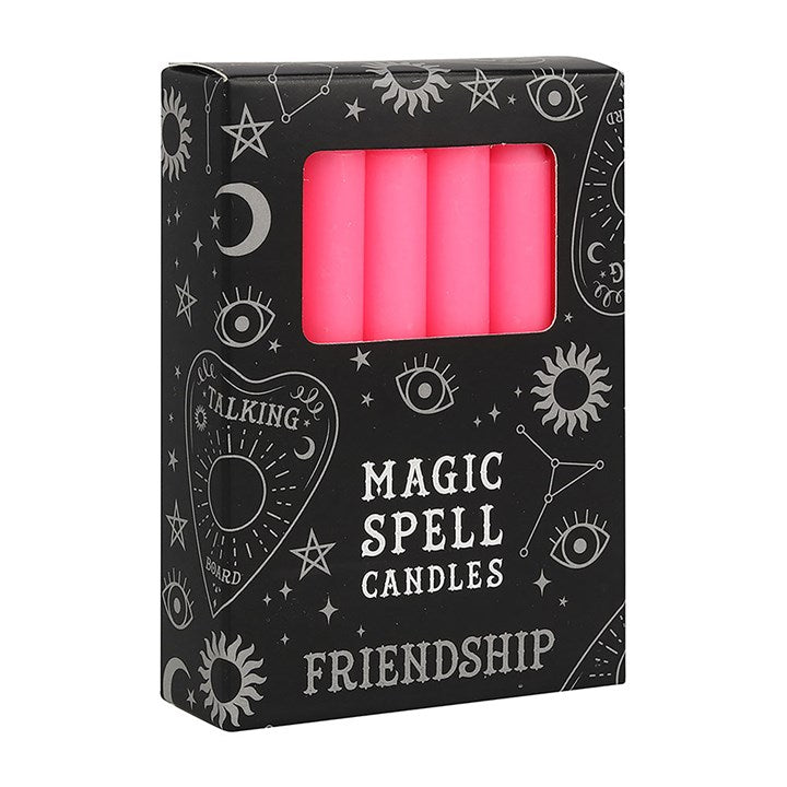 Magic Spell Candles - Pack of 12 Pink 'Friendship' Spell Candles