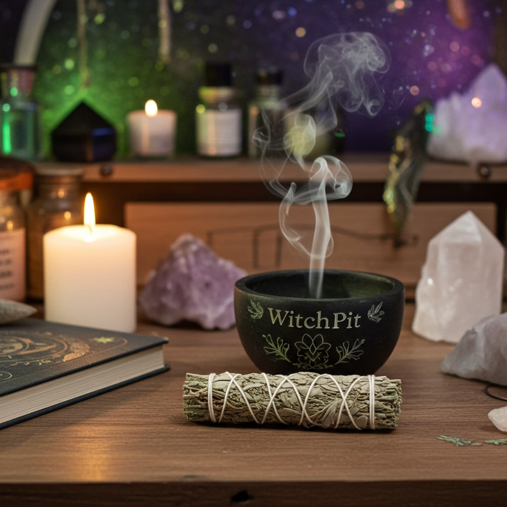 White Sage & Blue Sage Smudge Stick (4")