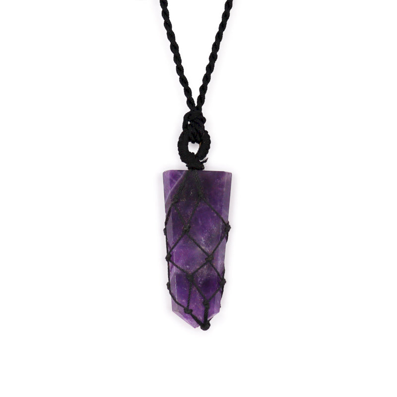 Amethyst Gemstone - Flat Point Pendant