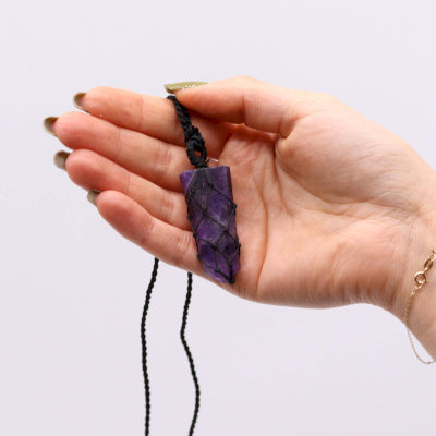 Amethyst Gemstone - Flat Point Pendant