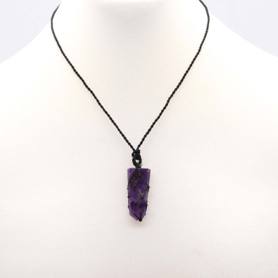Amethyst Gemstone - Flat Point Pendant