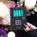 Magic Spell Candles - Pack of 12 Green 'Luck' Spell Candles