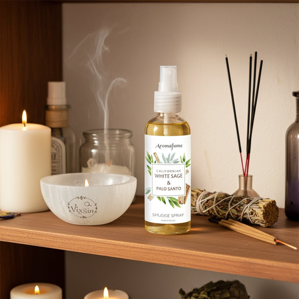 White Sage & Palo Santo Smudge Spray (100ml) - Aromafume