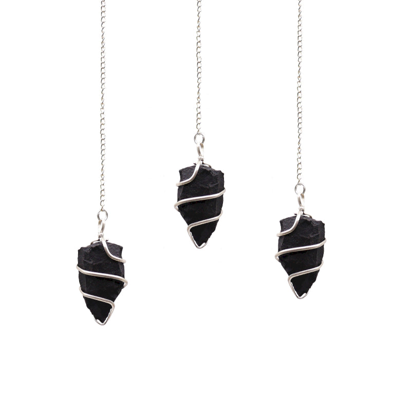 Pendulum - Black Agate Raw Gemstone
