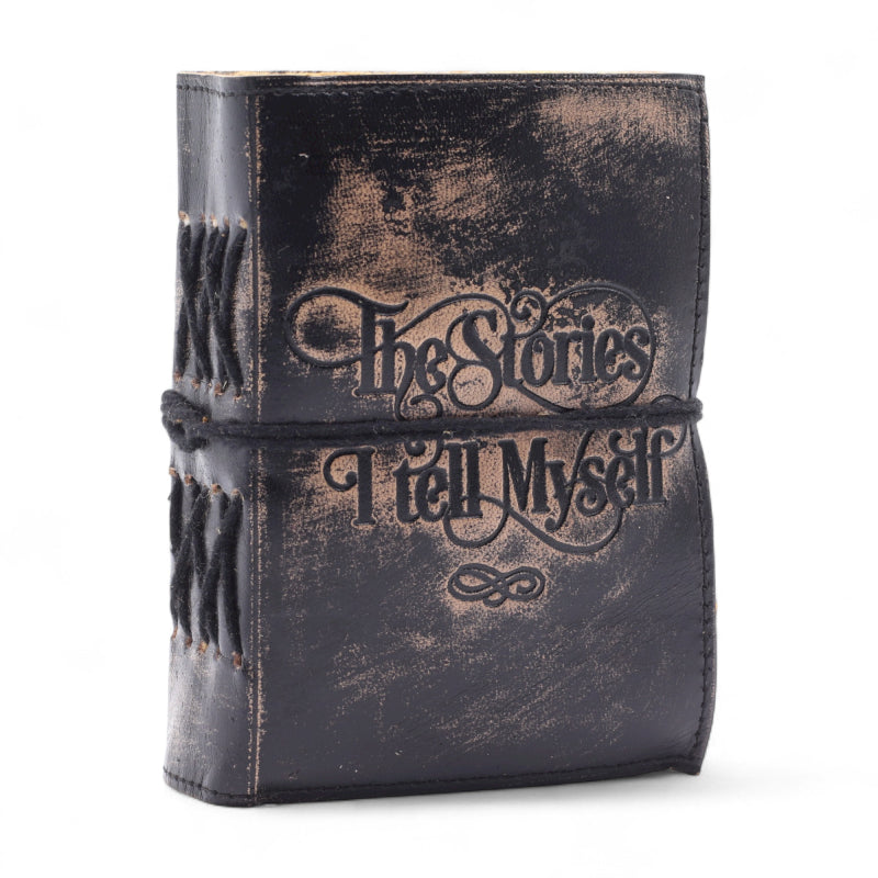 Thick Deckled Edge Leather Notebook (5x3.5inch) - The Stories I Tell Myself