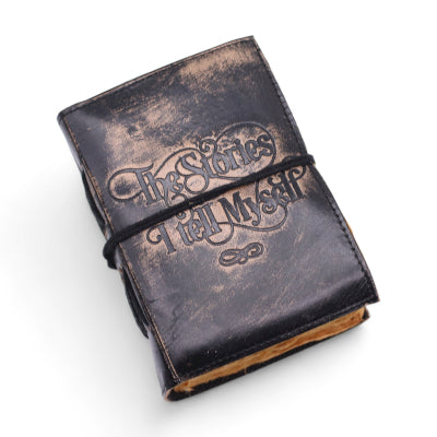 Thick Deckled Edge Leather Notebook (5x3.5inch) - The Stories I Tell Myself