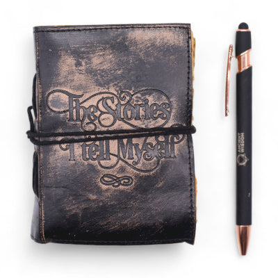 Thick Deckled Edge Leather Notebook (5x3.5inch) - The Stories I Tell Myself