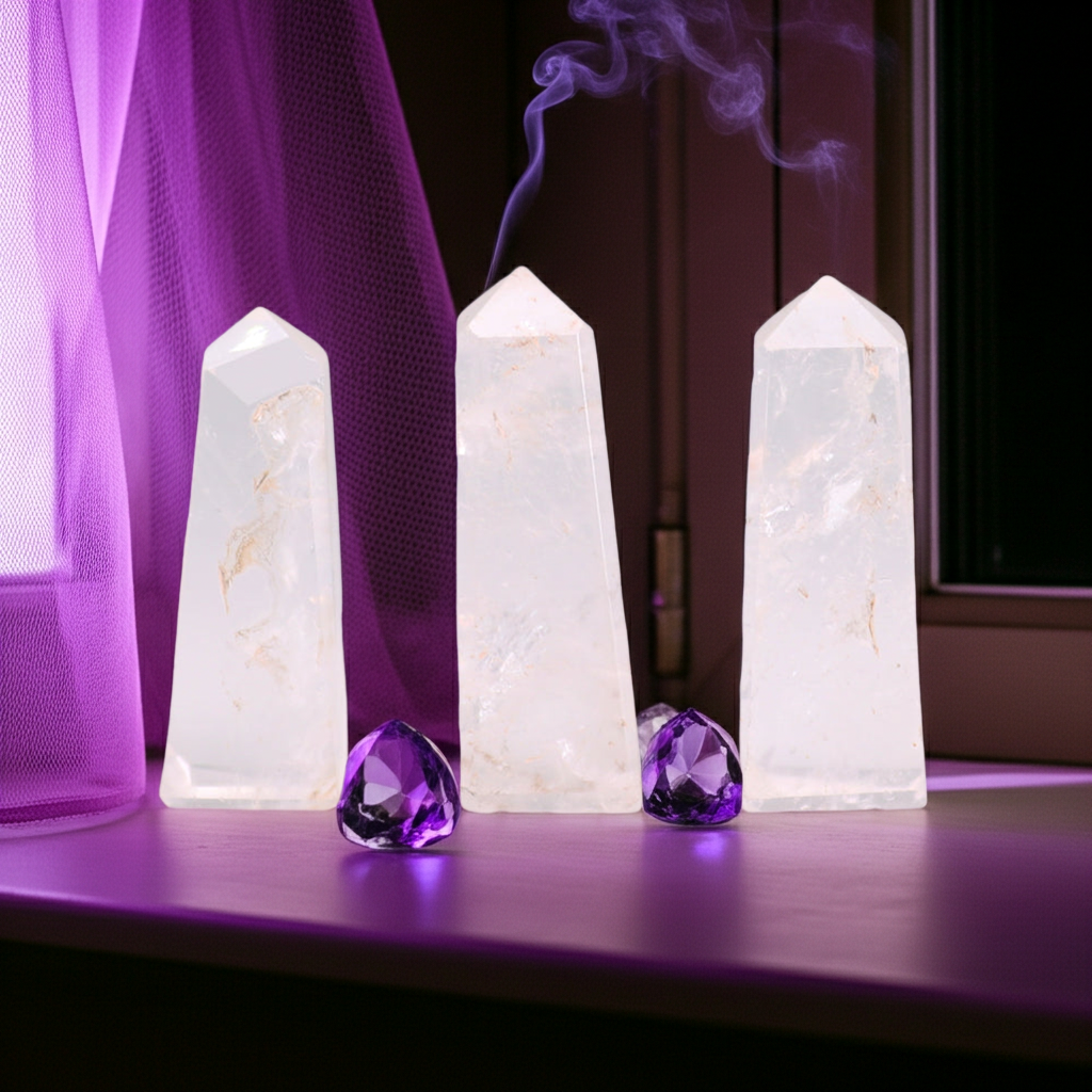 Clear Quartz - Gemstone Obelisk Points (approx. 5cm)