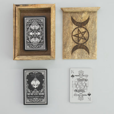 Tarot/Oracle Triple Moon Card Box with Card Holder (Small)