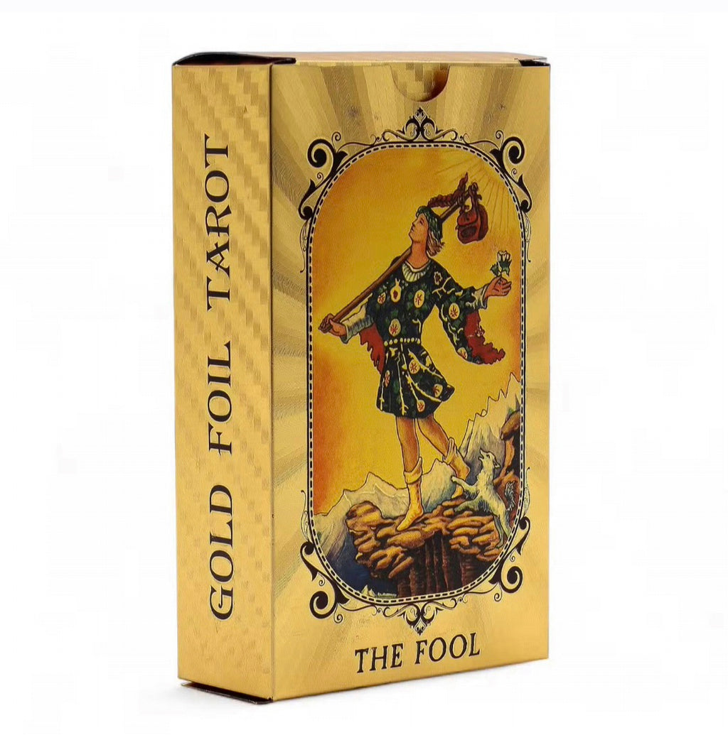 Blue & Gold Foil Tarot Card Set — All‑Seeing Eye Edition