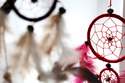 Bali Dreamcatchers - Large Round - Black/White/Red