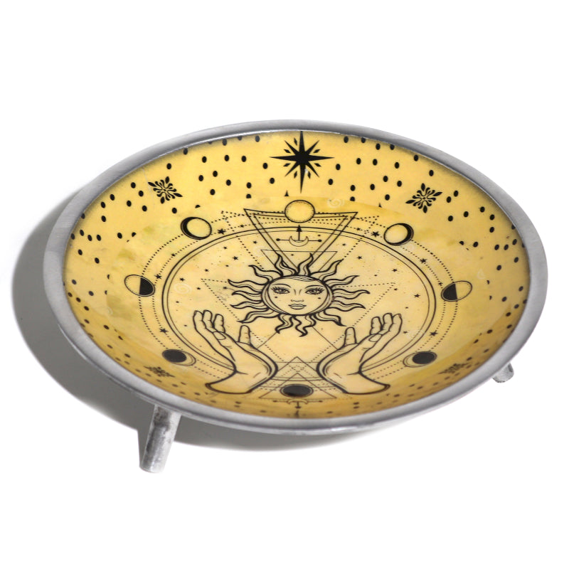 Enamelled Offering Plate - Hands & Sun