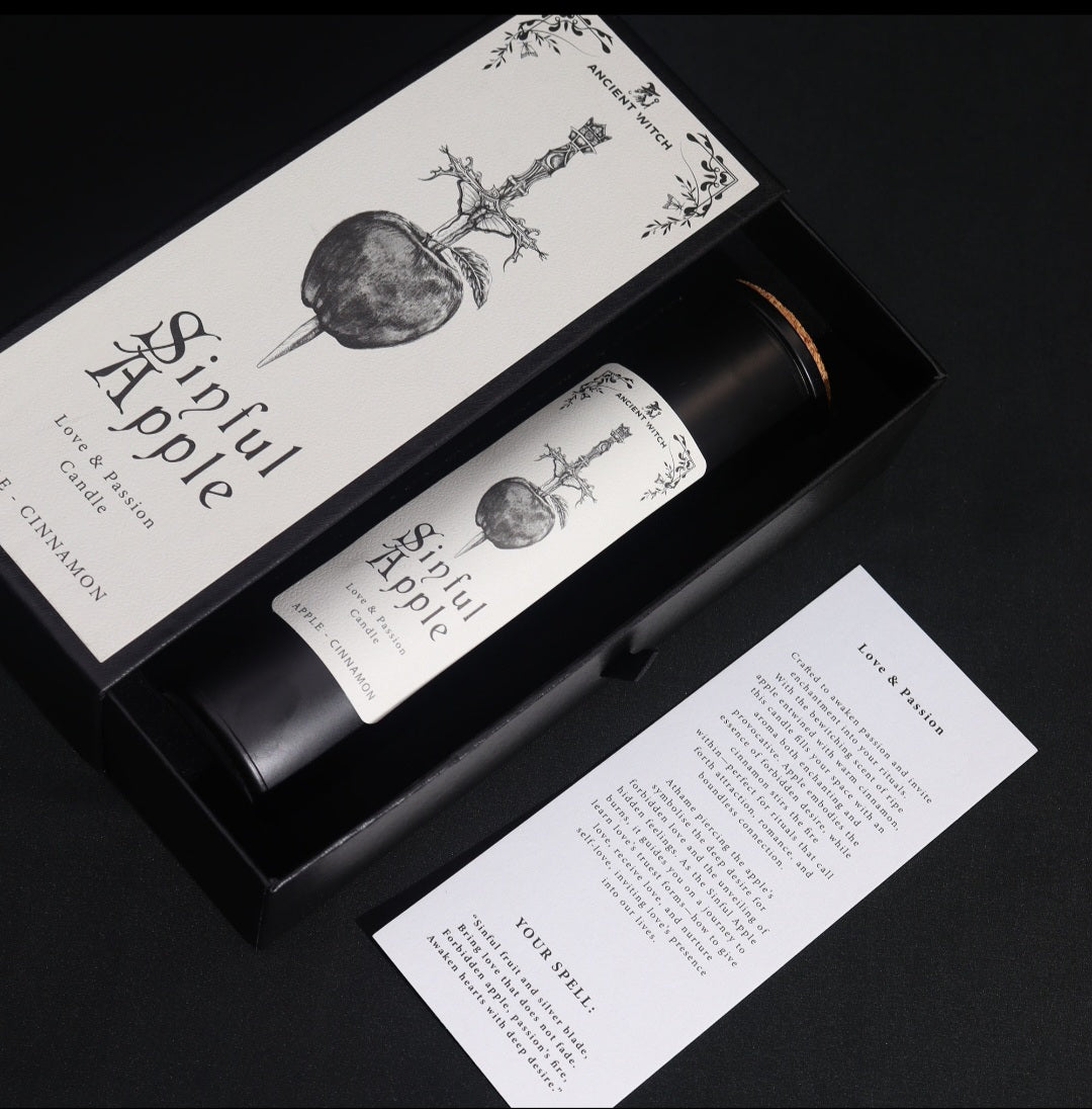 Ancient Witch Ritual Candles - Sinful Apple  (Love & Passion)