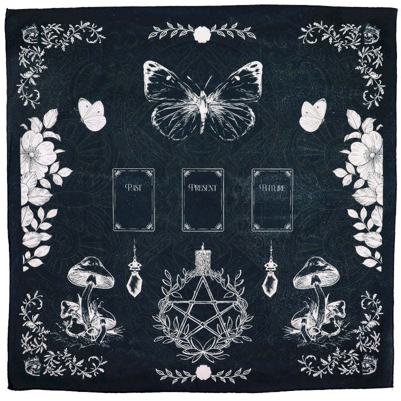 Ancient Witch Tarot Reading Cloth - Witch’s Garden (75x75cm)