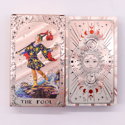 Rose Gold Foil Tarot Card Set - Moon Phase with booklet