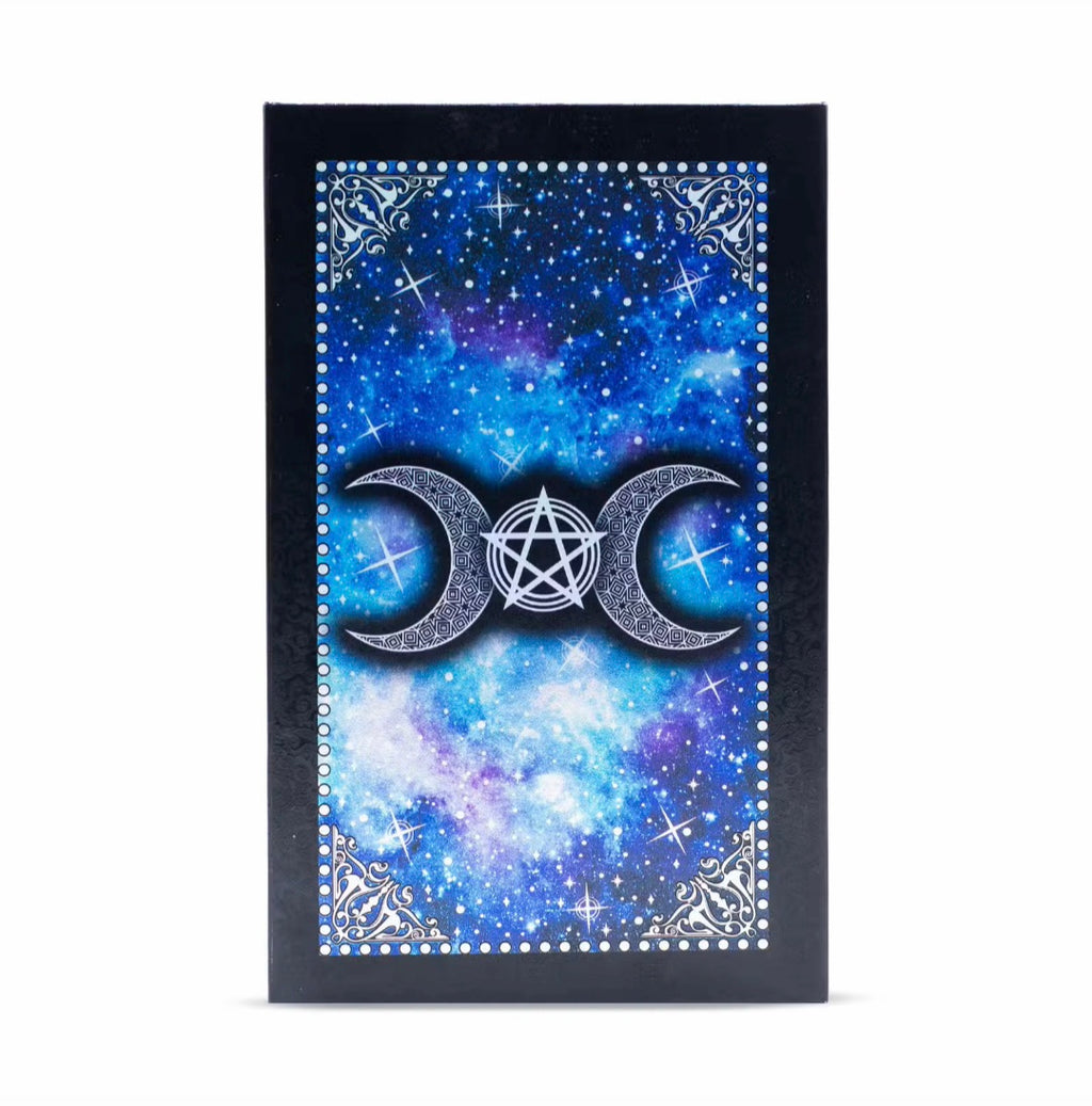 Blue Foil Tarot Card Set – Moon Face (with Booklet)
