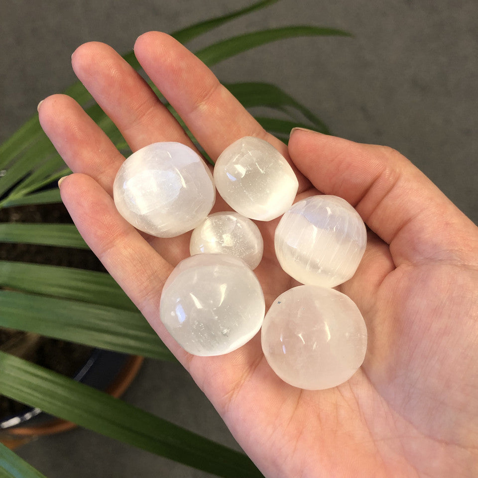 Selenite Tumblestones (Morocco)