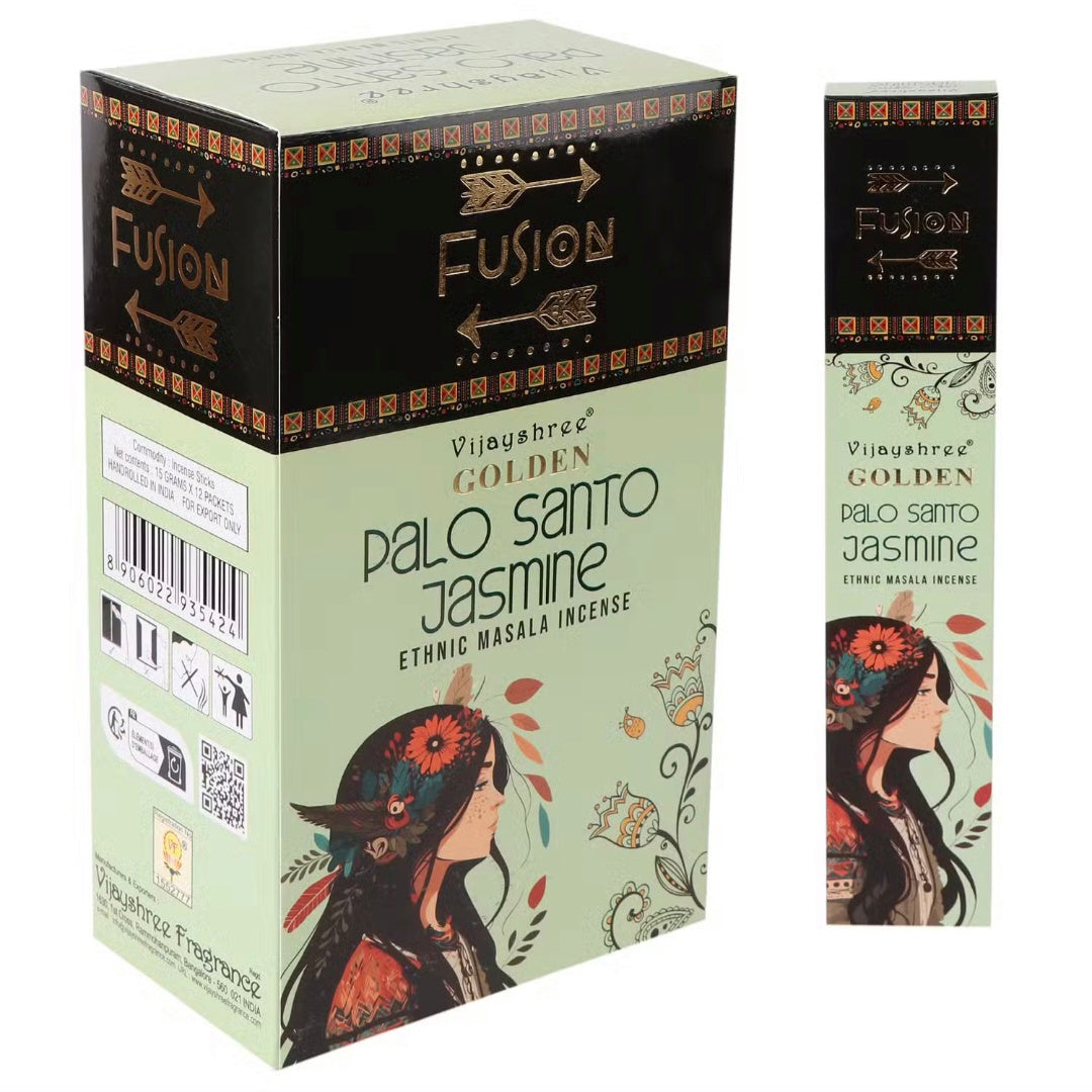 Golden Fusion Incense Sticks — Palo Santo & Jasmine