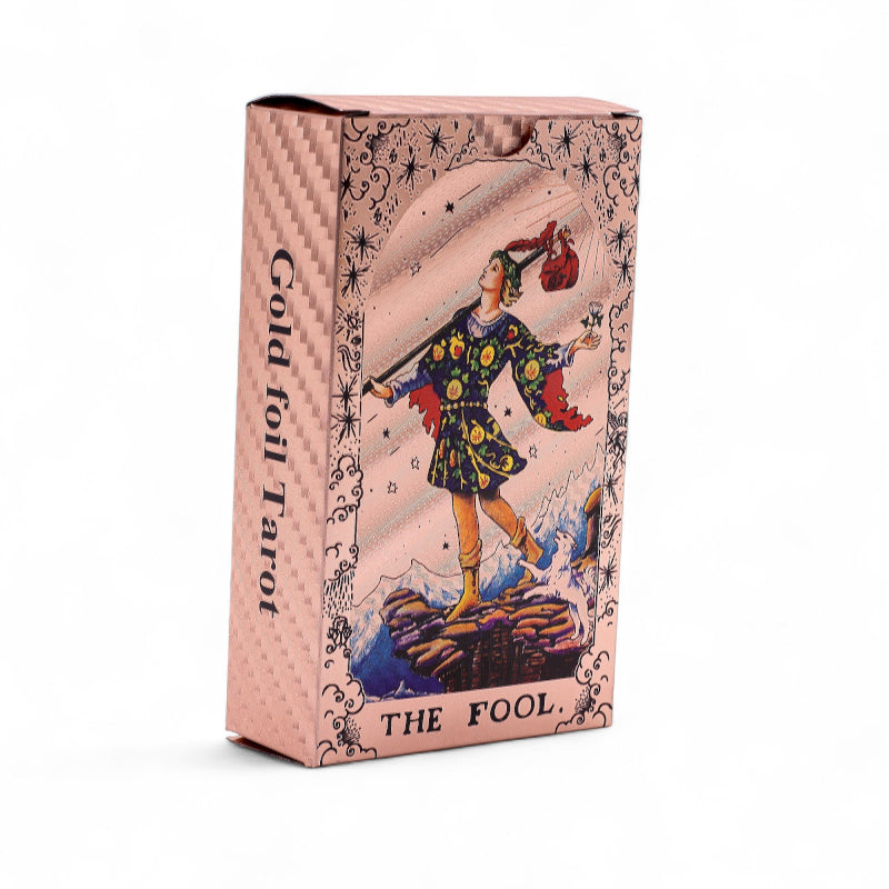 Rose Gold Foil Tarot Card Set - Moon Phase with booklet