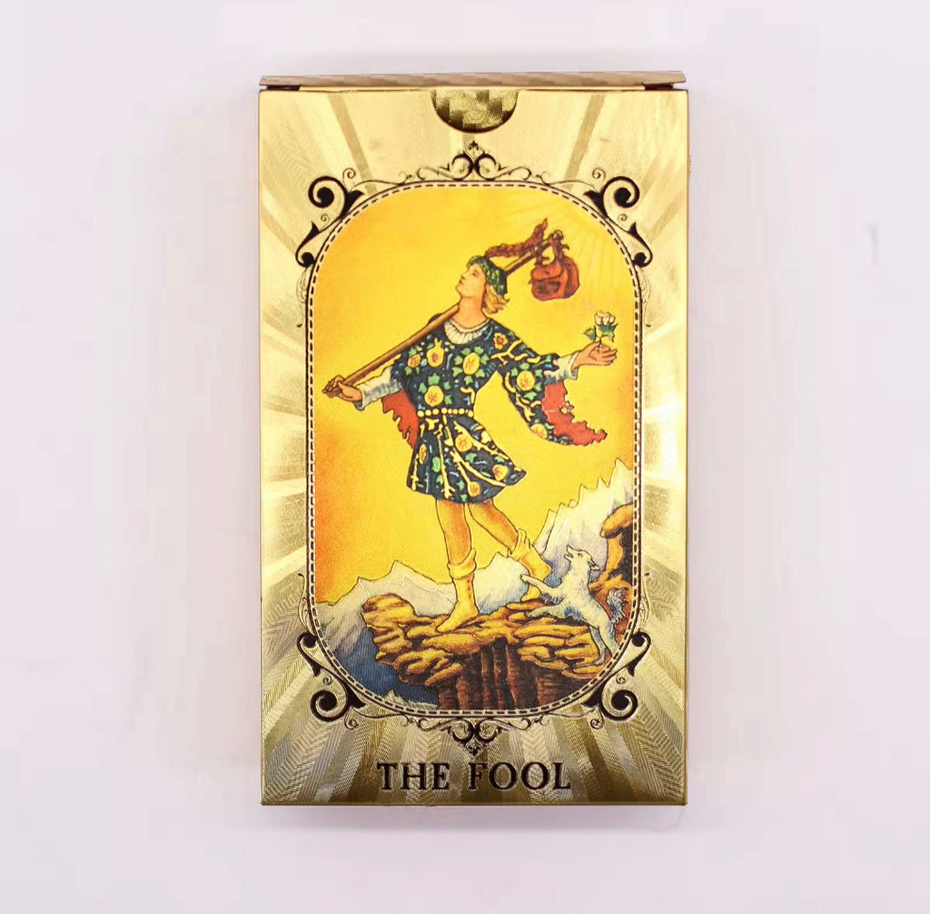 Blue & Gold Foil Tarot Card Set — All‑Seeing Eye Edition