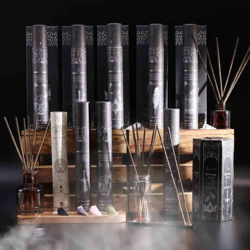 Ancient Witch Spell Incense - Seduction - Amethyst Pendulum