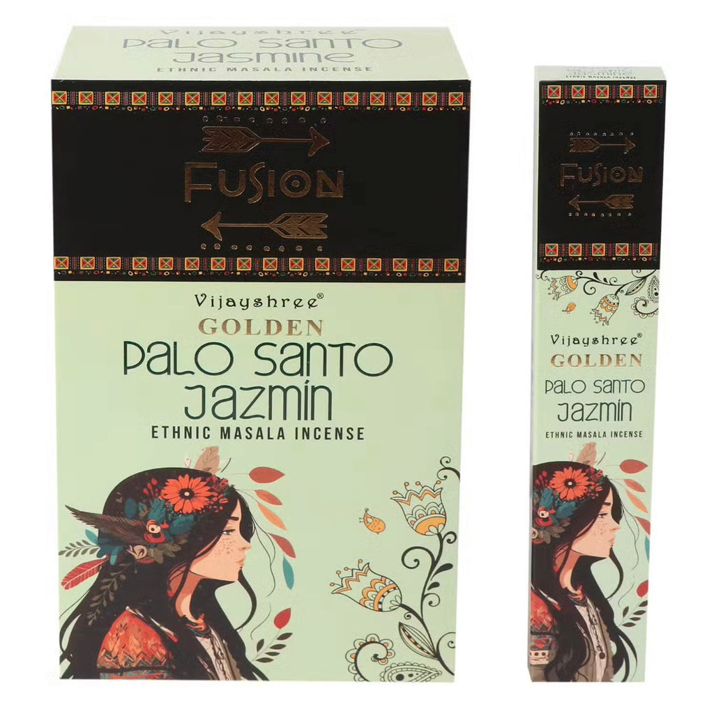 Golden Fusion Incense Sticks — Palo Santo & Jasmine