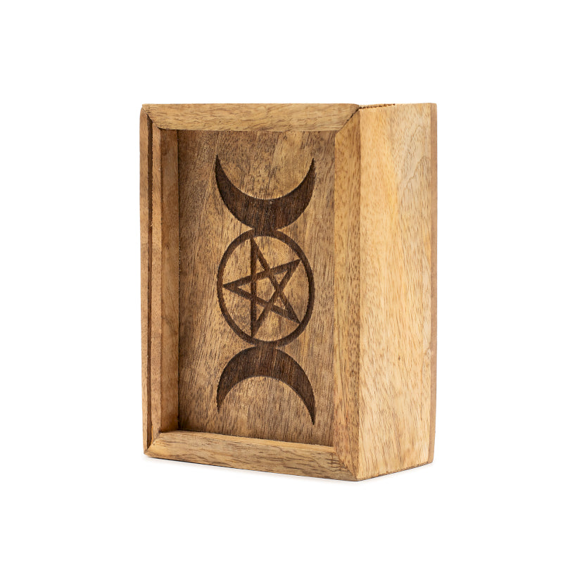 Tarot/Oracle Triple Moon Card Box with Card Holder (Small)