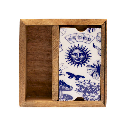 Tarot/Oracle Storage Two‑Section Card Box with Card Holder