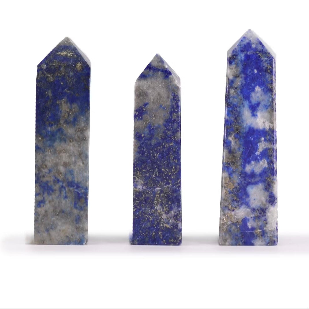 Afghan Lapis Lazuli Gemstone Obelisk Points – Approx. 5cm