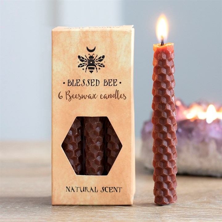 Brown Beeswax Spell Candles (6 Pack)