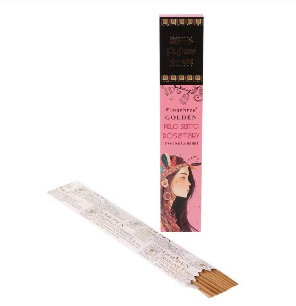 Golden Fusion Incense Sticks — Palo Santo & Rosemary