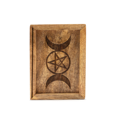 Tarot/Oracle Triple Moon Card Box with Card Holder (Small)