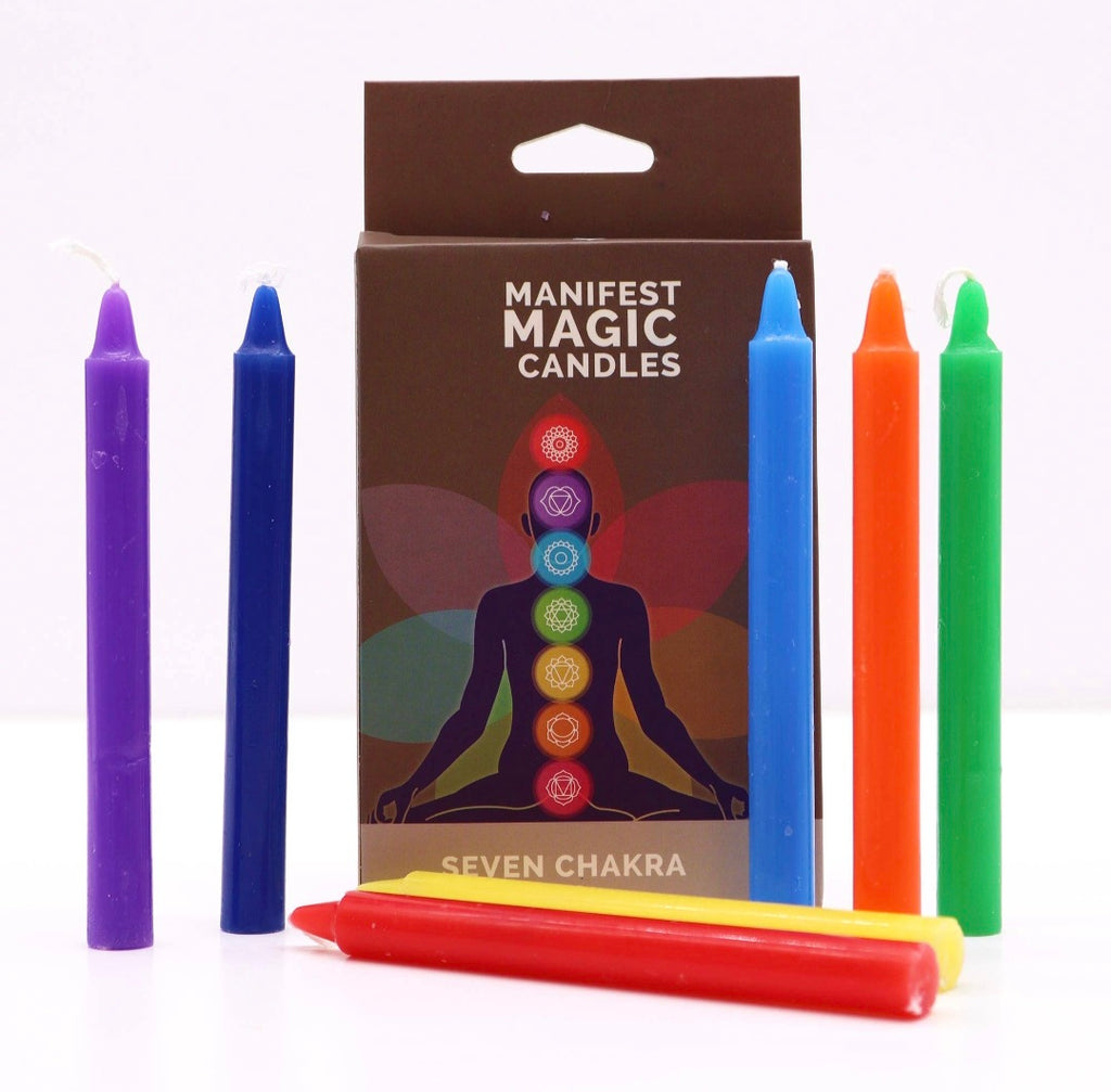 Seven Charkra Manifest Candles (set of 7)