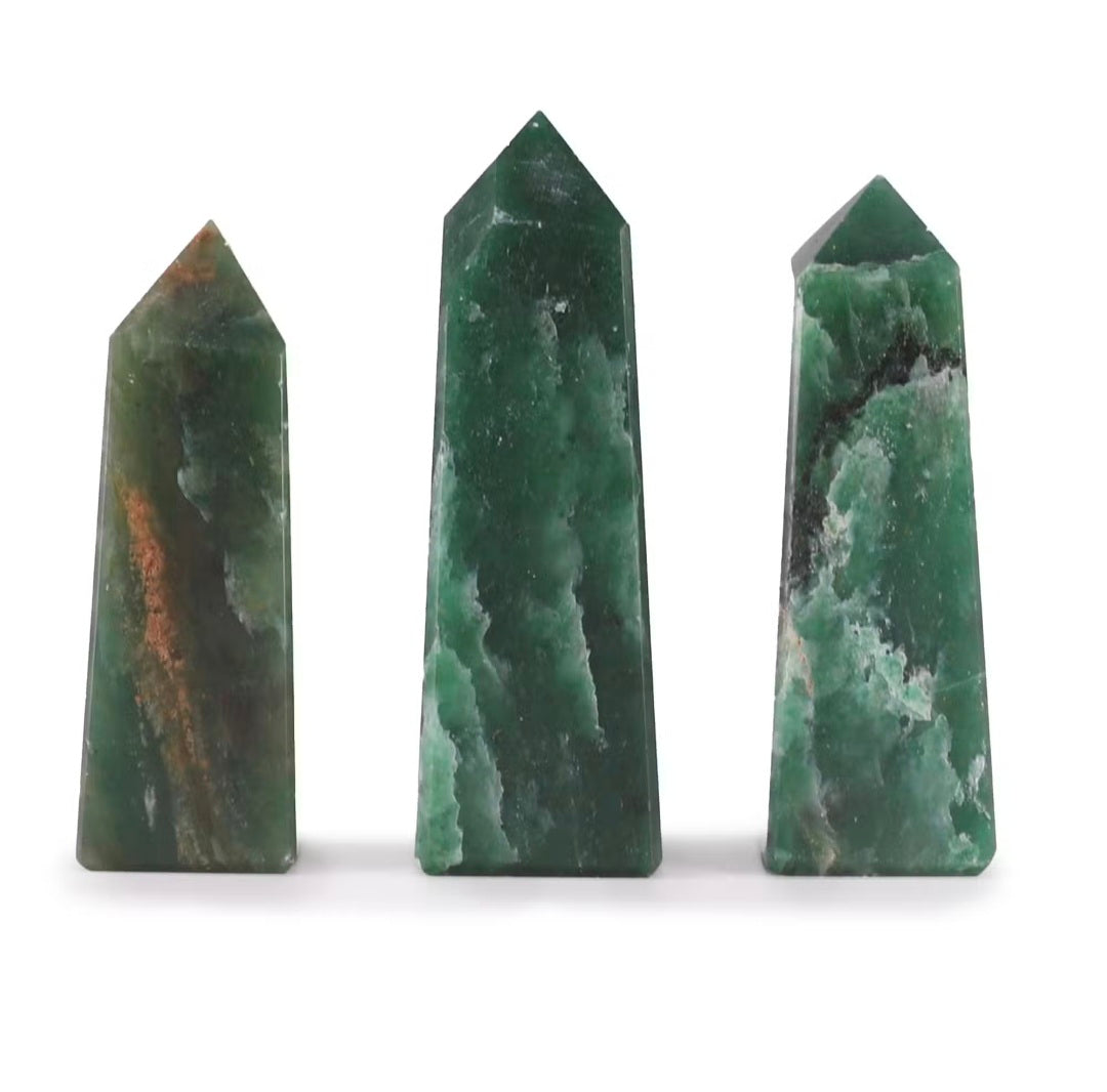 Indian Jade Gemstone Obelisk Point – Approx. 5cm