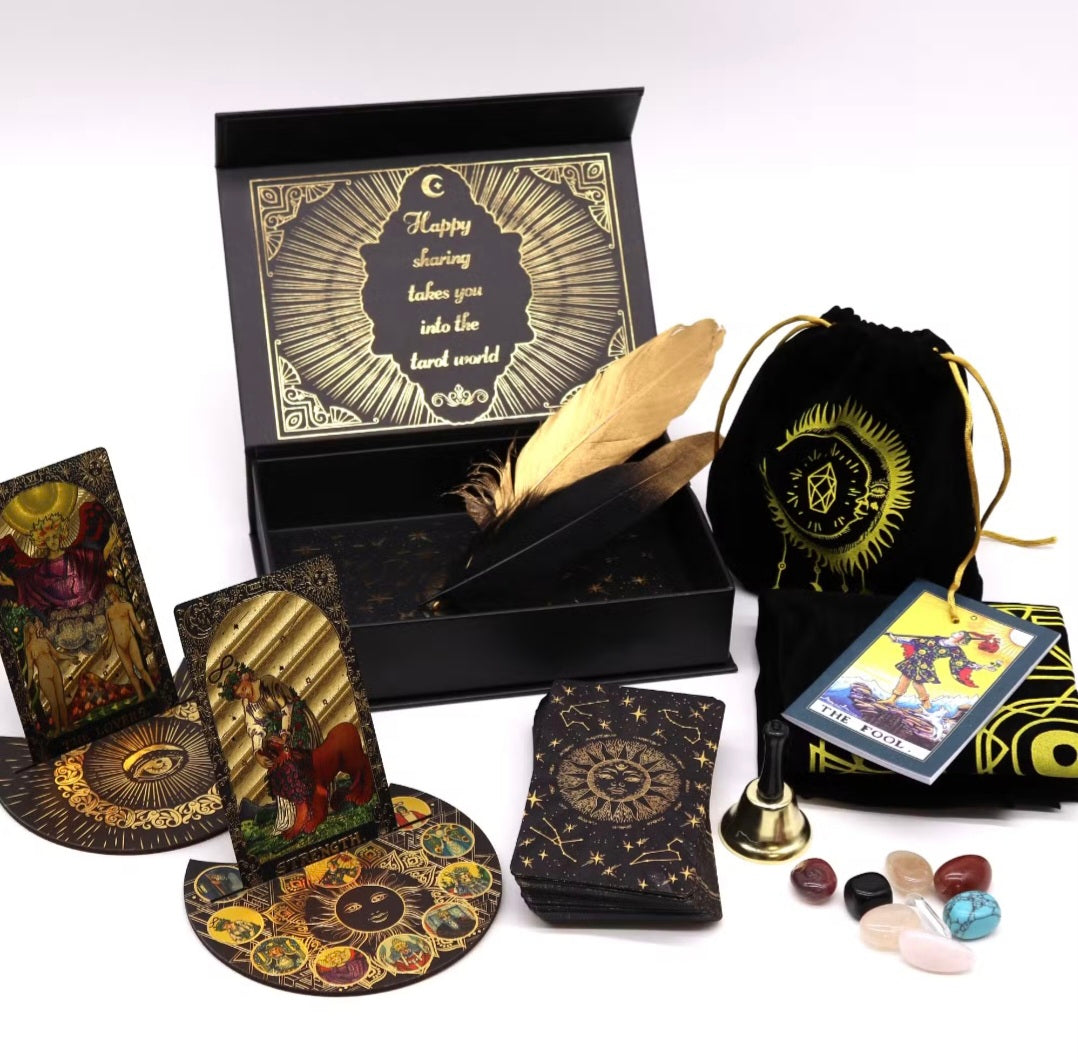 Gold Foil Tarot — Let the Magic Begin — Gift Set