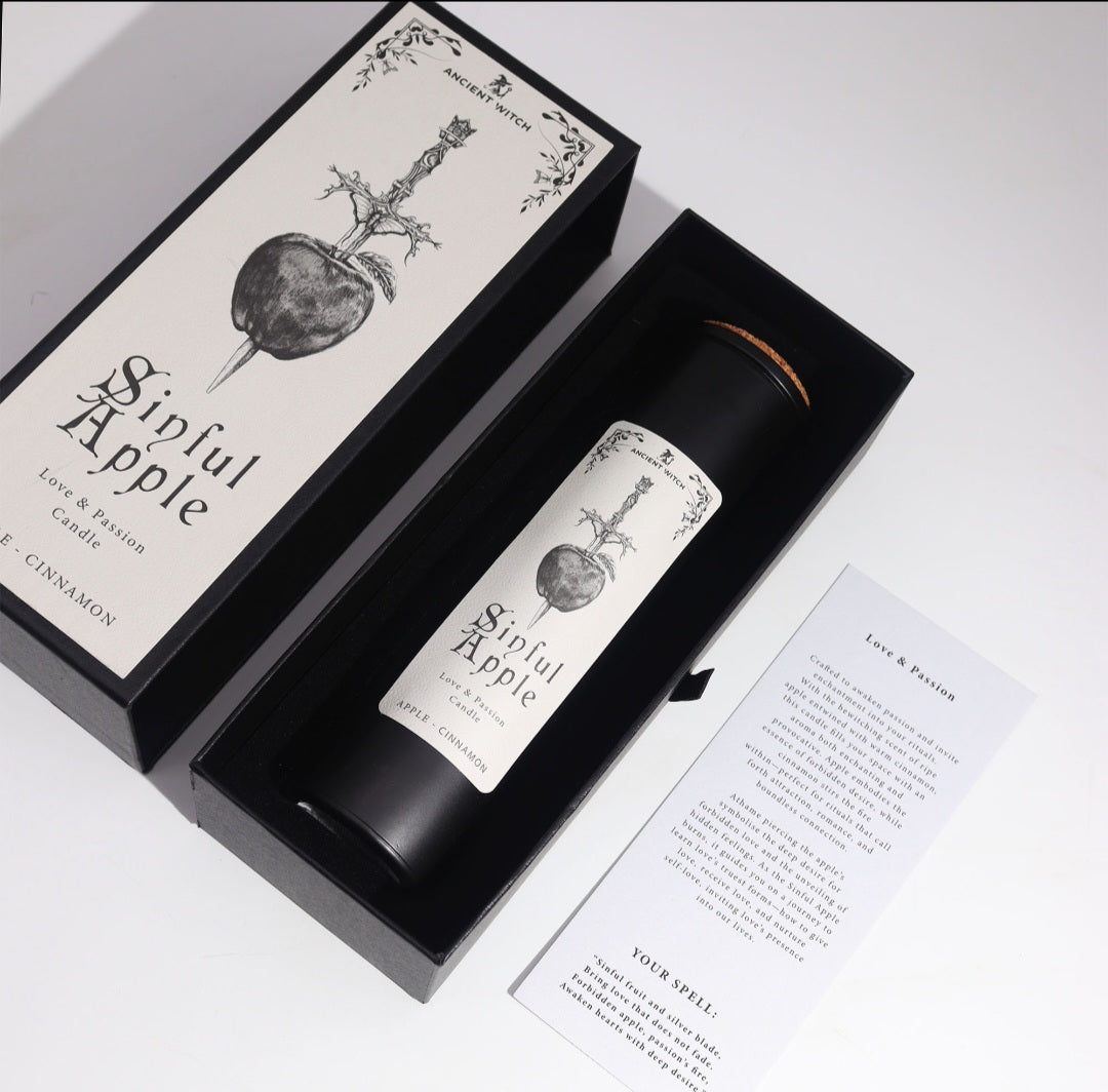 Ancient Witch Ritual Candles - Sinful Apple  (Love & Passion)