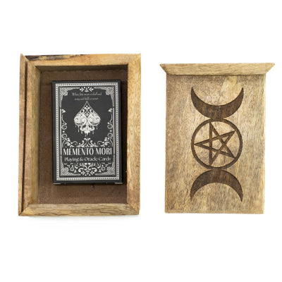 Tarot/Oracle Triple Moon Card Box with Card Holder (Small)