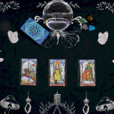 Ancient Witch Tarot Reading Cloth - Witch’s Garden (75x75cm)