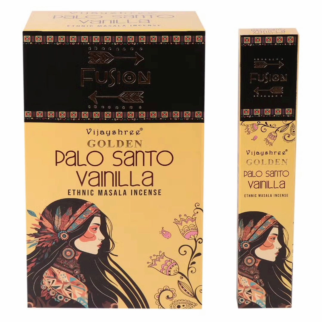 Golden Fusion Incense Sticks — Palo Santo & Vanilla