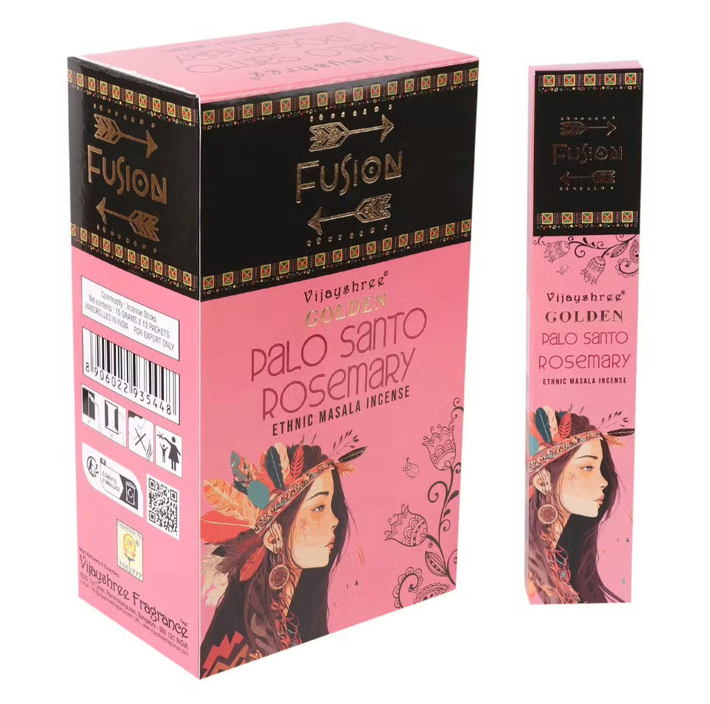 Golden Fusion Incense Sticks — Palo Santo & Rosemary