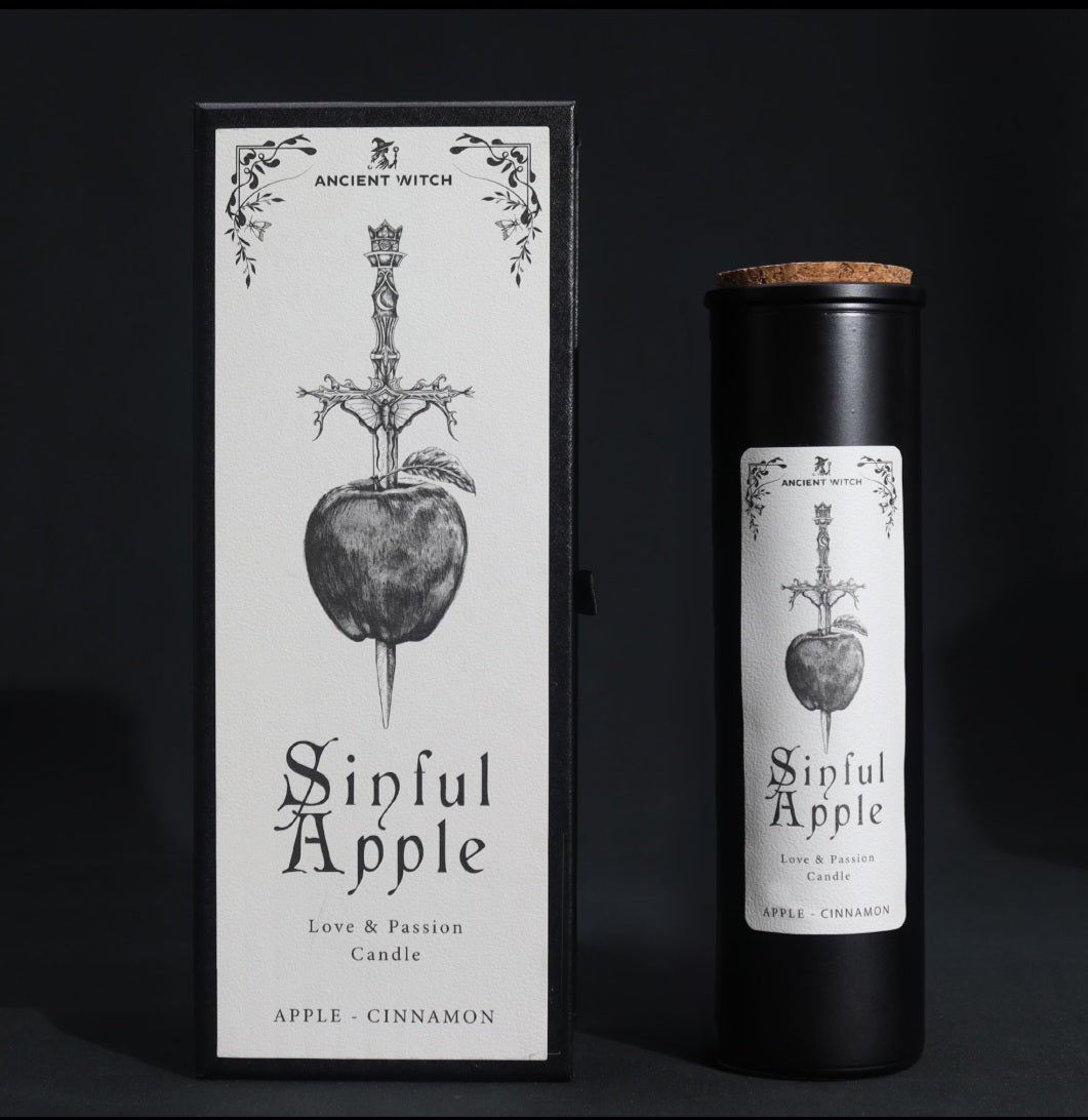 Ancient Witch Ritual Candles - Sinful Apple  (Love & Passion)