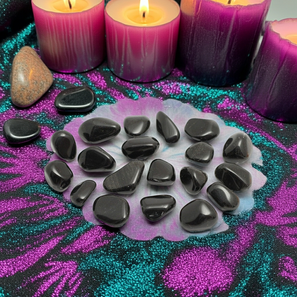Black Obsidian Tumblestones (Mexico)