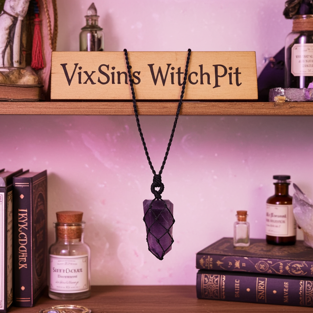 Amethyst Gemstone - Flat Point Pendant